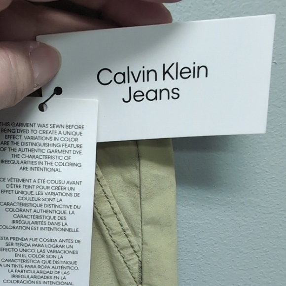 Calvin Klein 100% Cotton Tan Skirt With Back Slit. Size 6 NWT - Picture 4 of 7